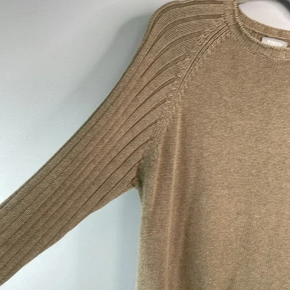 VINTAGE 80s North Forty Four Men’s Taupe Cotton Sweater Rib Sleeves Crewneck M - Picture 4 of 11